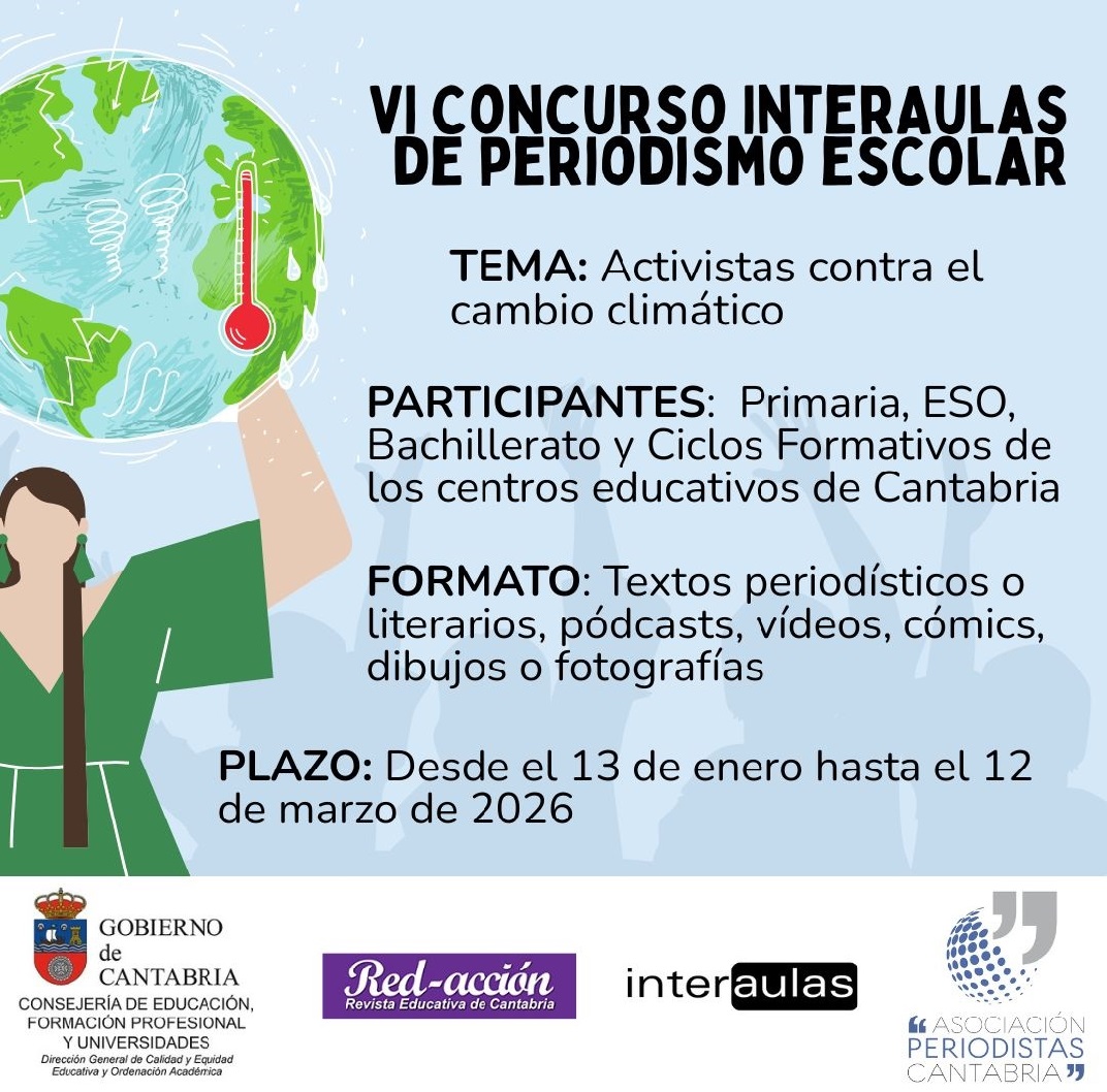 Convocado el VI Concurso InterAulas de periodismo escolar