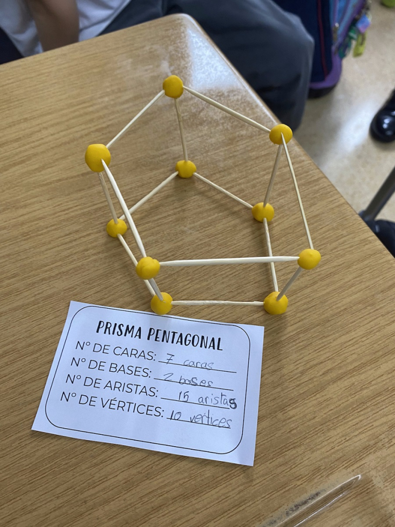 Un proyecto de matemáticas con palillos de madera y un poco de plastilina